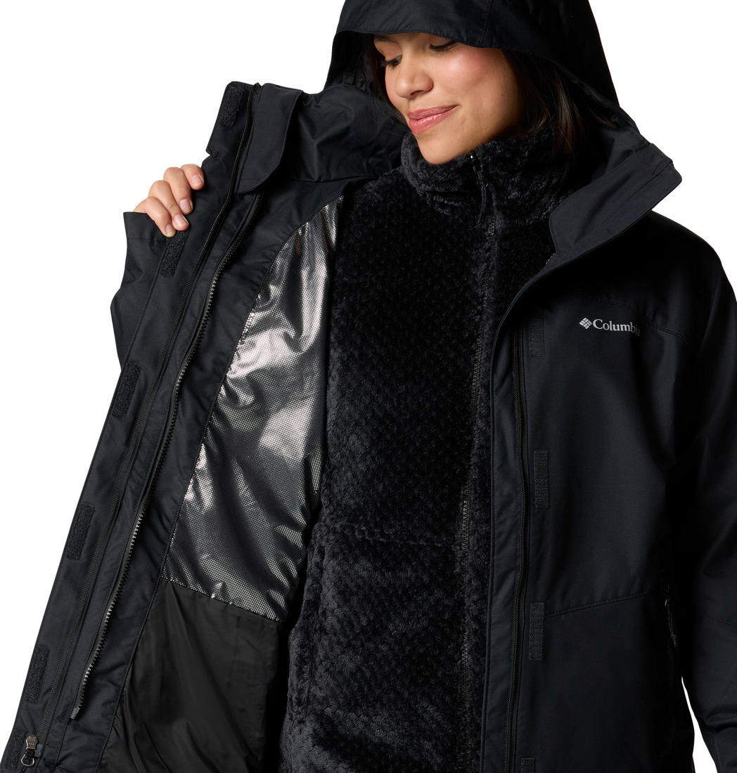 Columbia Womens Black Bugaboo III Fleece Interchange Jacket