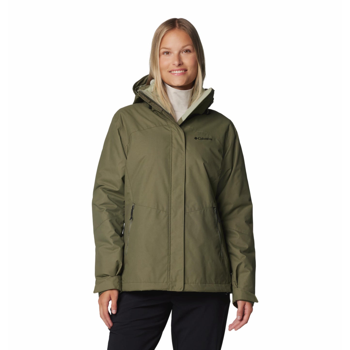 Columbia Women Green Omni-Heat Reflective Bugaboo III Inetrchangeable Jacket