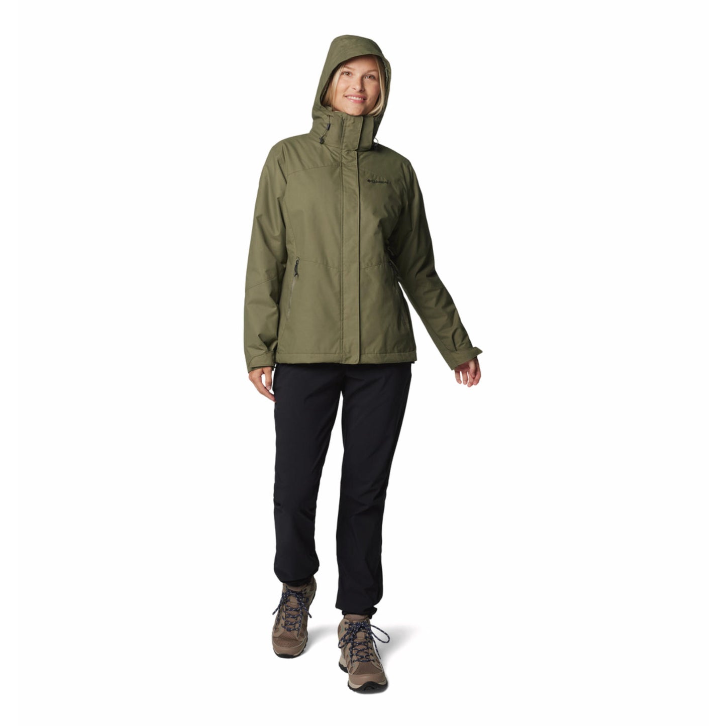 Columbia Women Green Omni-Heat Reflective Bugaboo III Inetrchangeable Jacket