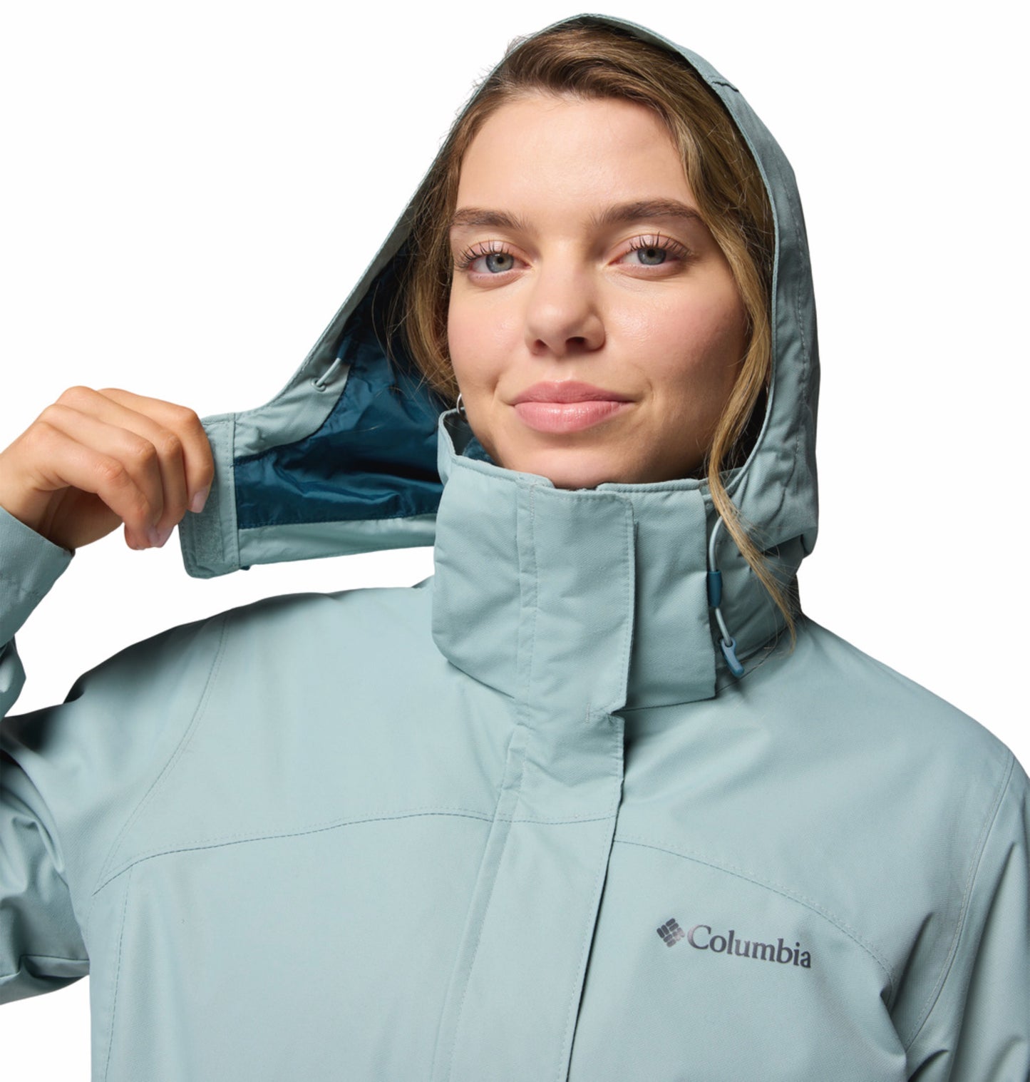 Columbia Women Blue OmniHeat Reflective Bugaboo III Fleece Interchangeable Jacket