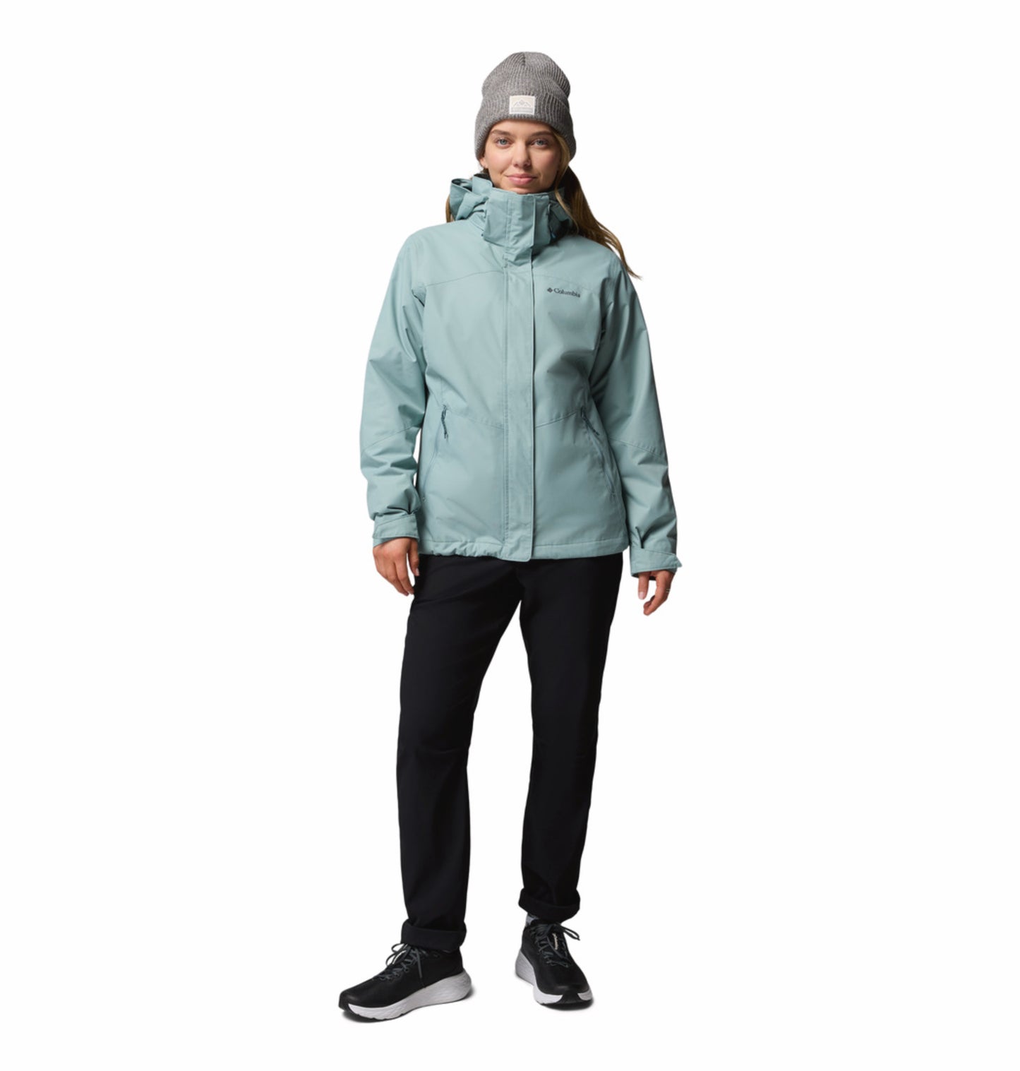 Columbia Women Blue OmniHeat Reflective Bugaboo III Fleece Interchangeable Jacket