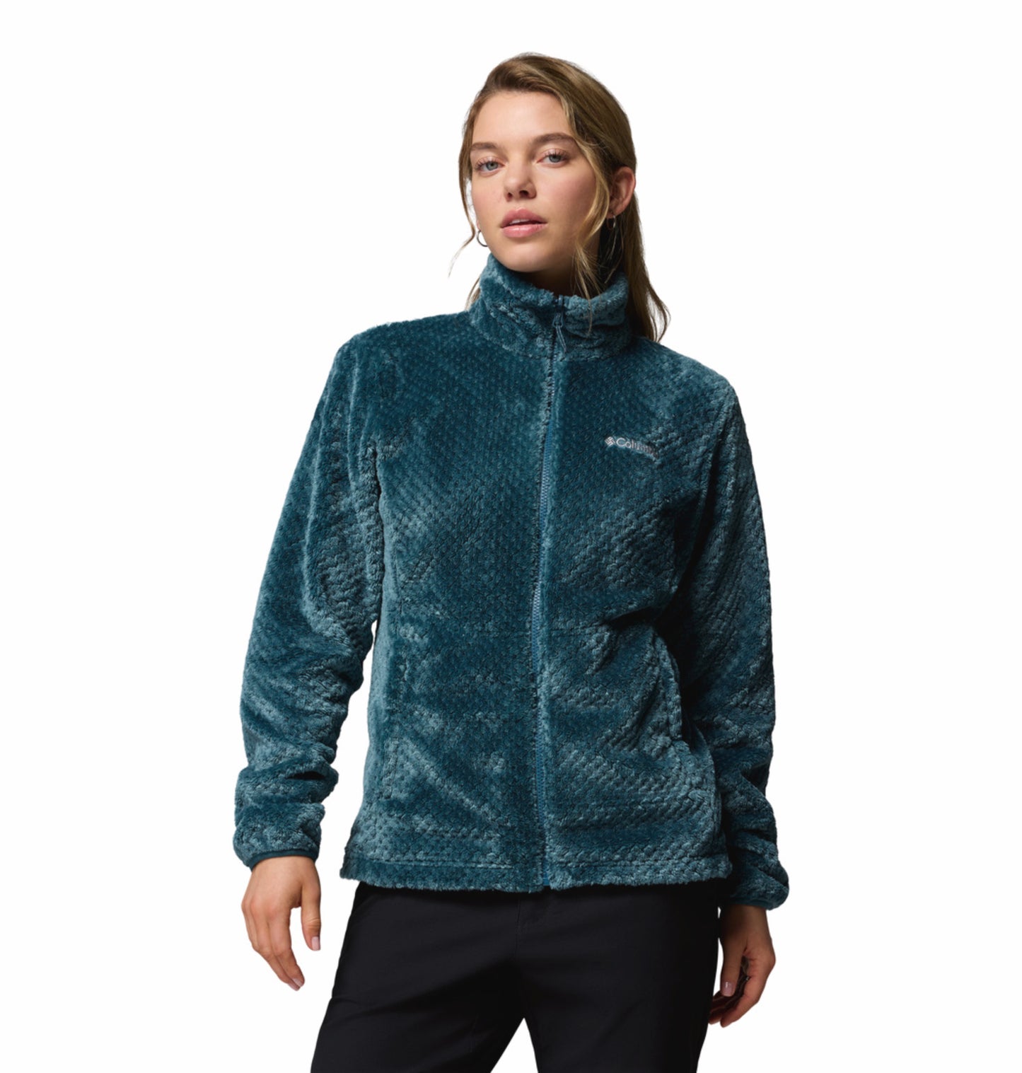 Columbia Women Blue OmniHeat Reflective Bugaboo III Fleece Interchangeable Jacket