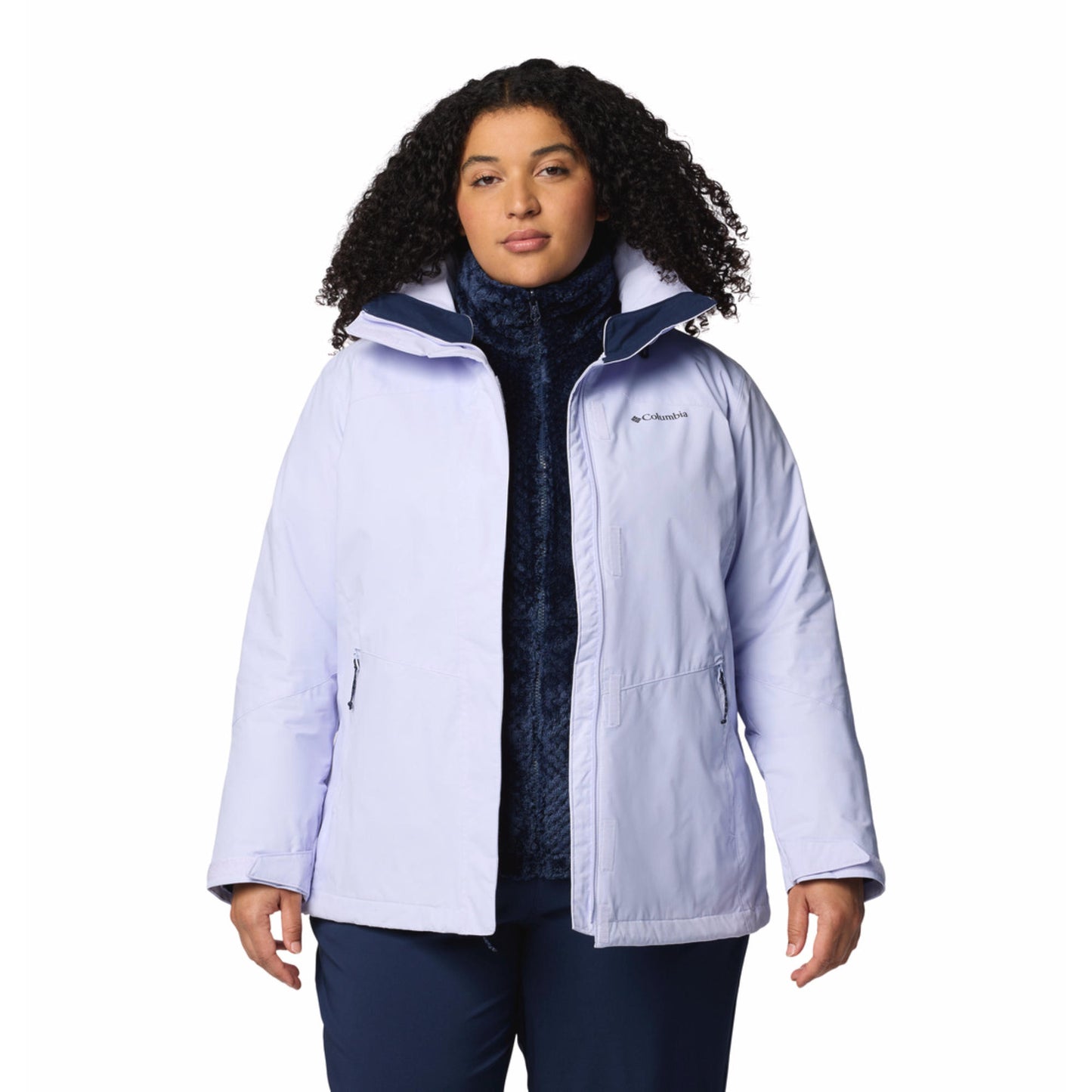 Columbia Women Purple Omni-Heat Reflective Bugaboo III Inetrchangeable Jacket