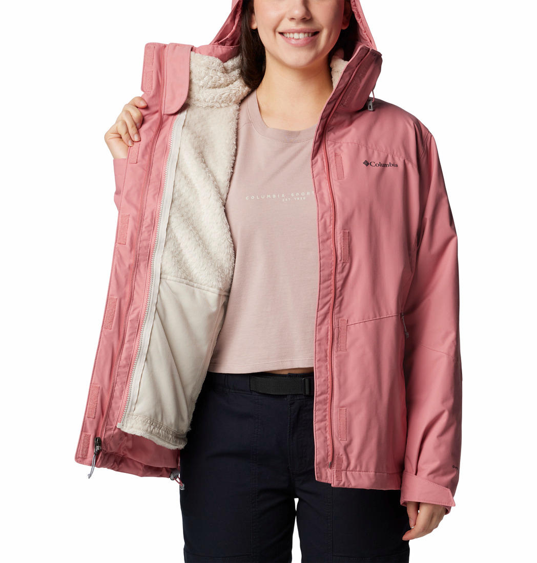Columbia Womens Red Bugaboo III Fleece Interchange Jacket