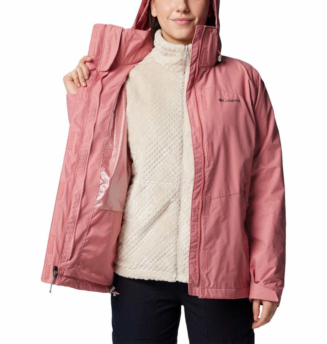 Columbia Womens Red Bugaboo III Fleece Interchange Jacket