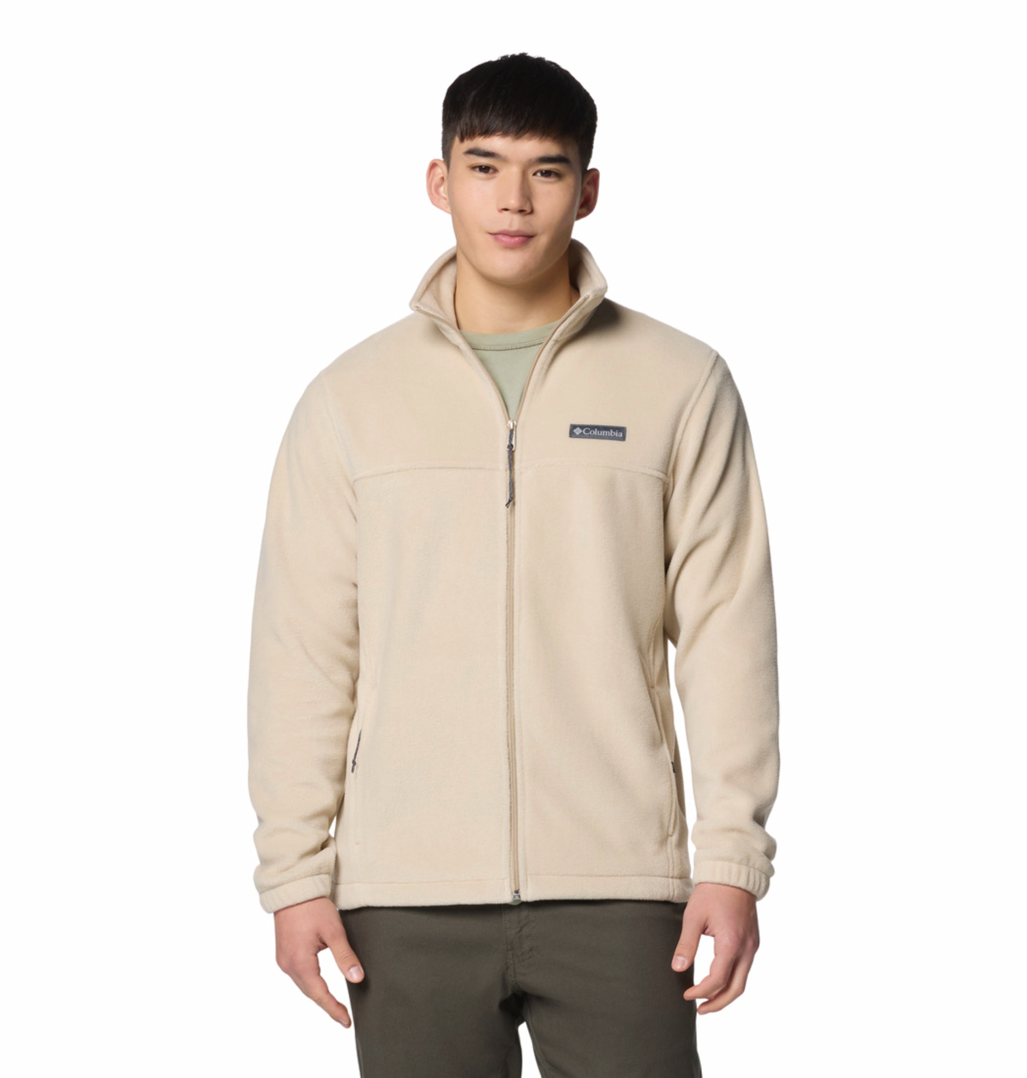 men beige steens mountain 2.0 fleece jacket plus size