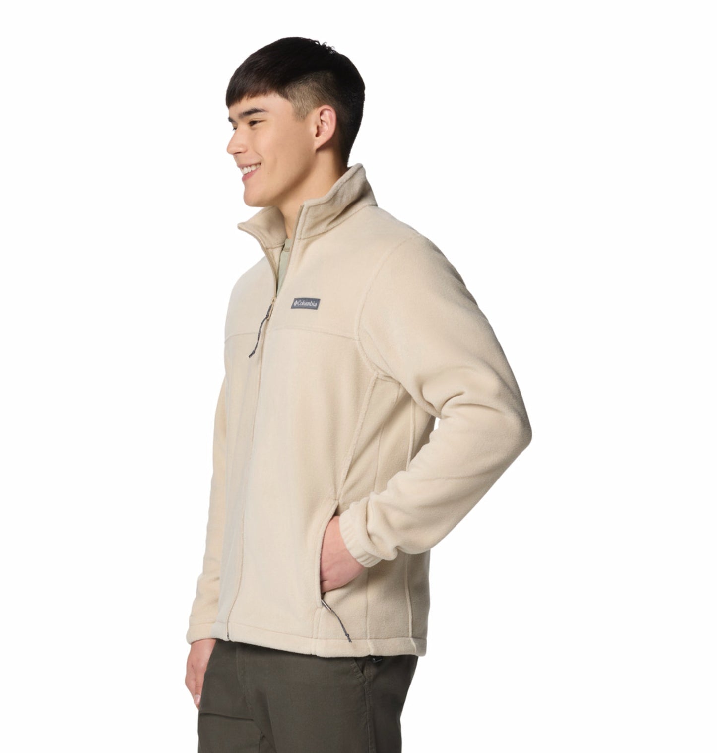 men beige steens mountain 2.0 fleece jacket plus size