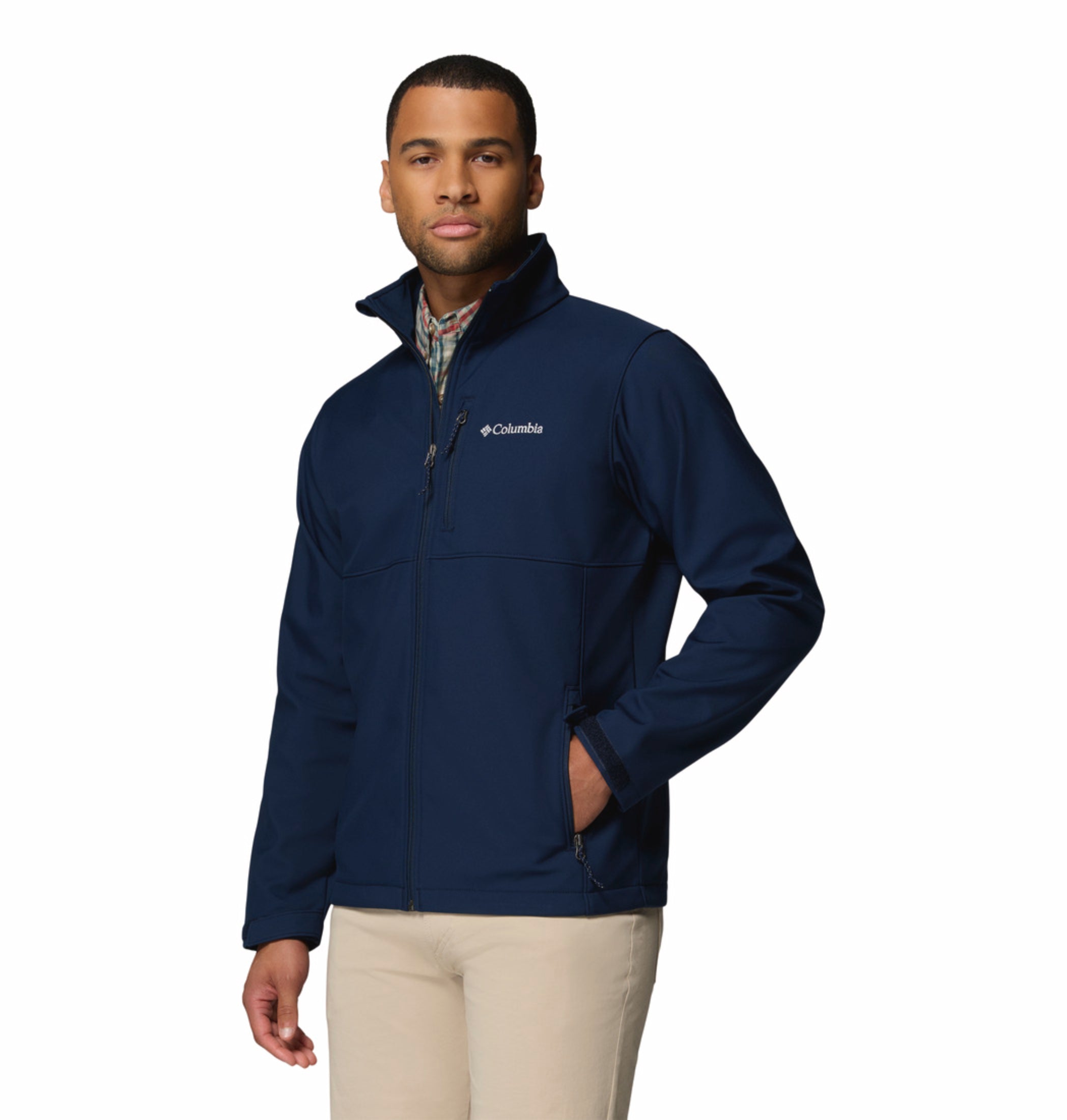 men blue omni shield ascender soft shell jacket plus size