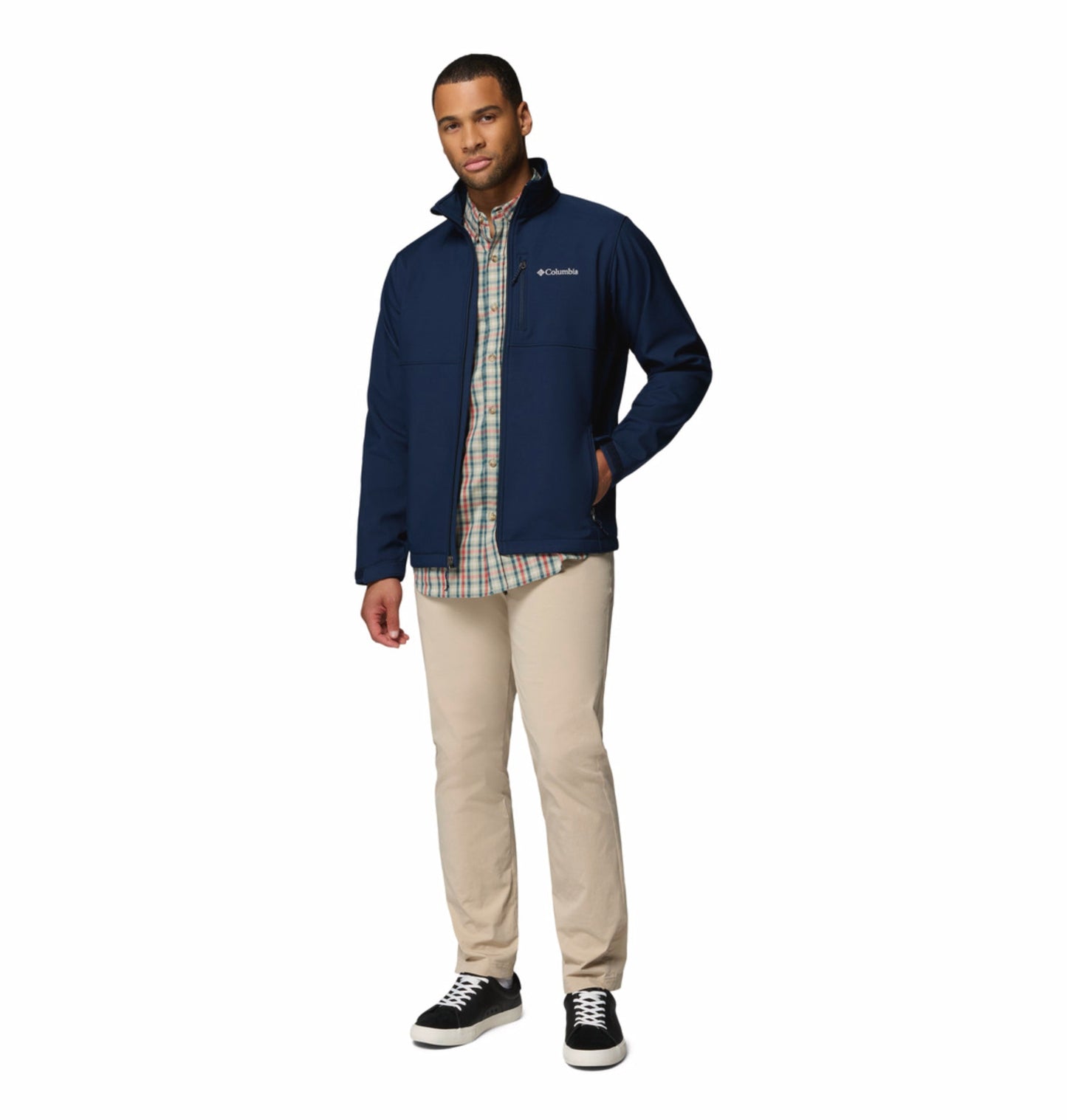 men blue omni shield ascender soft shell jacket plus size