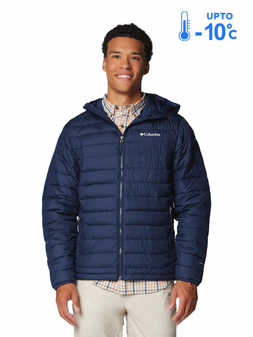 Columbia Men Blue Omni-Heat Reflective Powder Lite II Down Jacket (Plus Size)