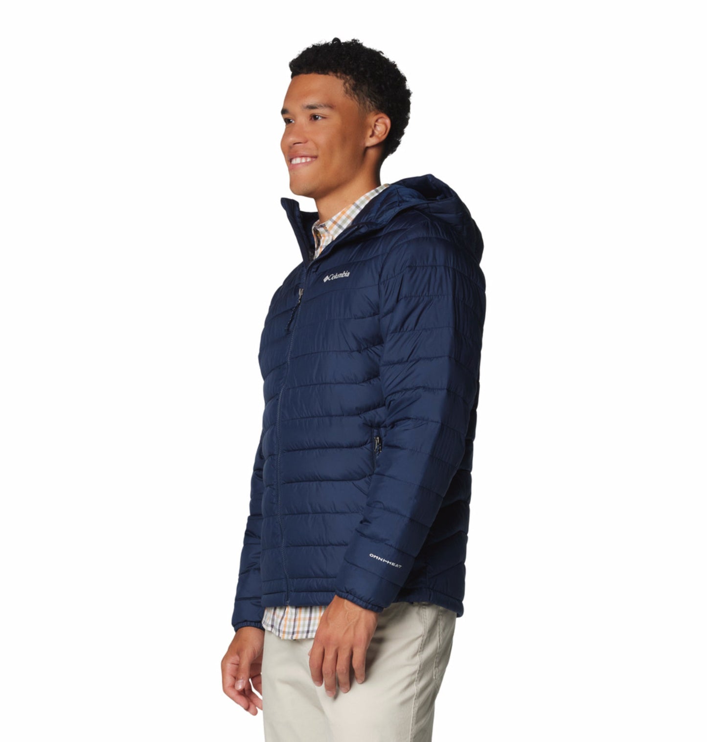 men blue omni heat reflective powder lite ii down jacket plus size