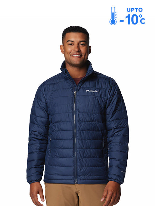 Columbia Men Blue Omni-Heat Reflective Powder Lite II Down Jacket (Plus Size)