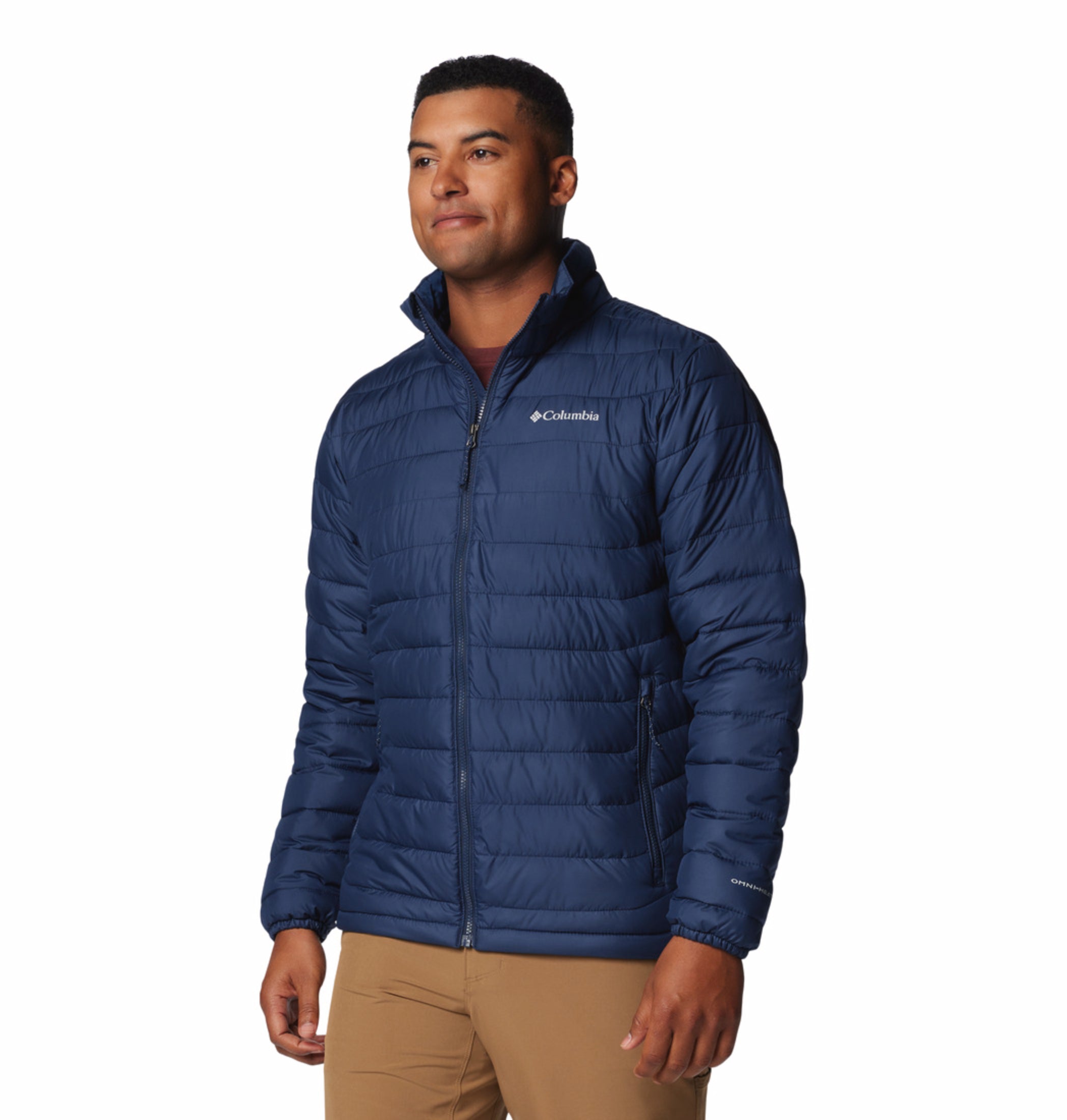 mens blue omni heat reflective powder lite ii down jacket plus size