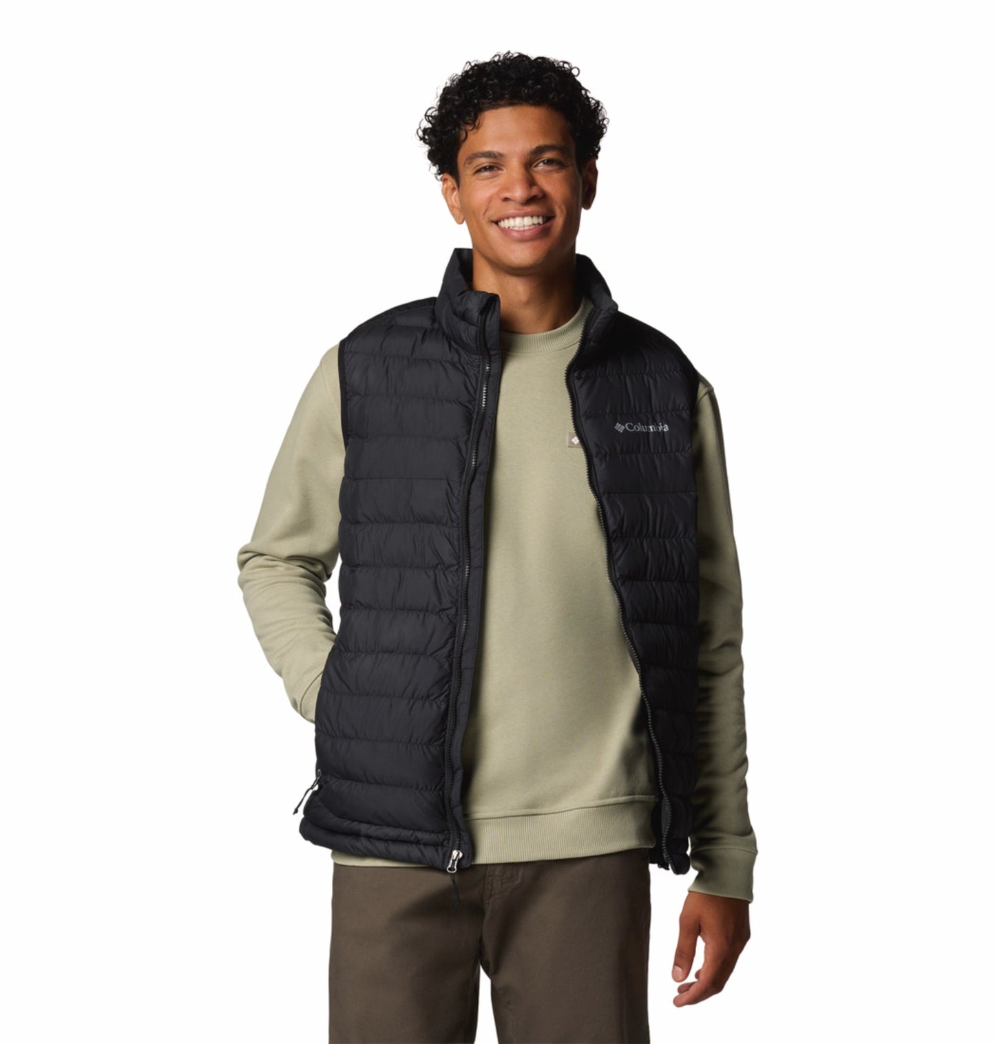 men black omni heat reflective powder lite ii vest plus size