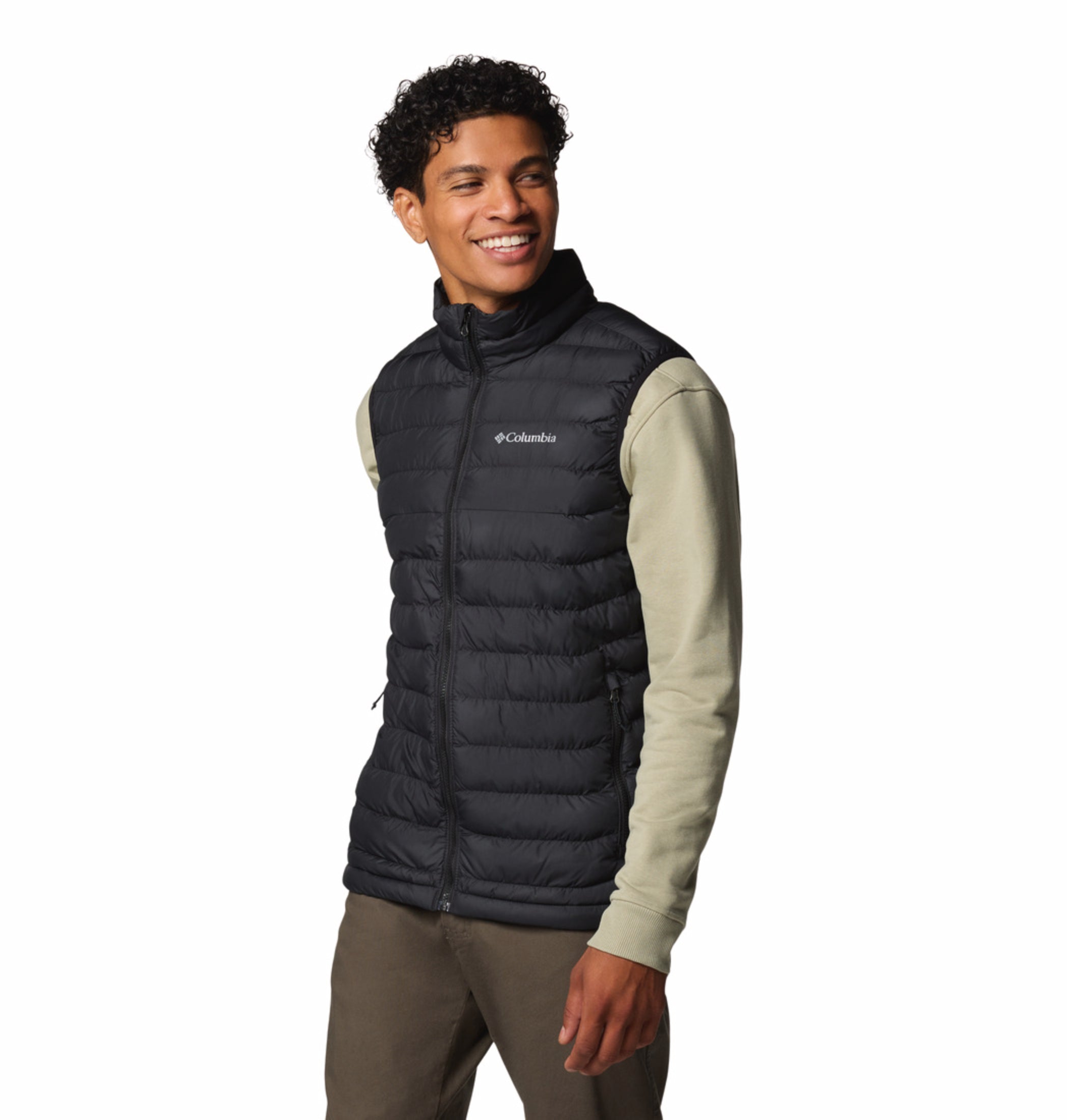 men black omni heat reflective powder lite ii vest plus size
