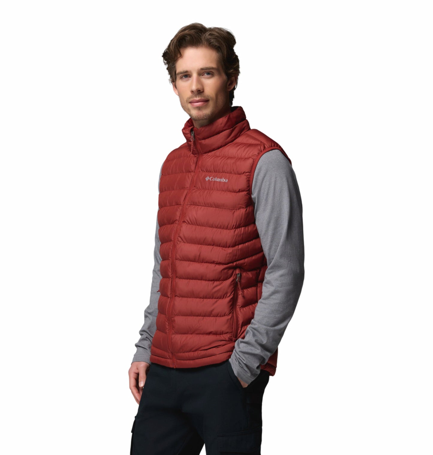 men red omni heat reflective powder lite ii vest plus size