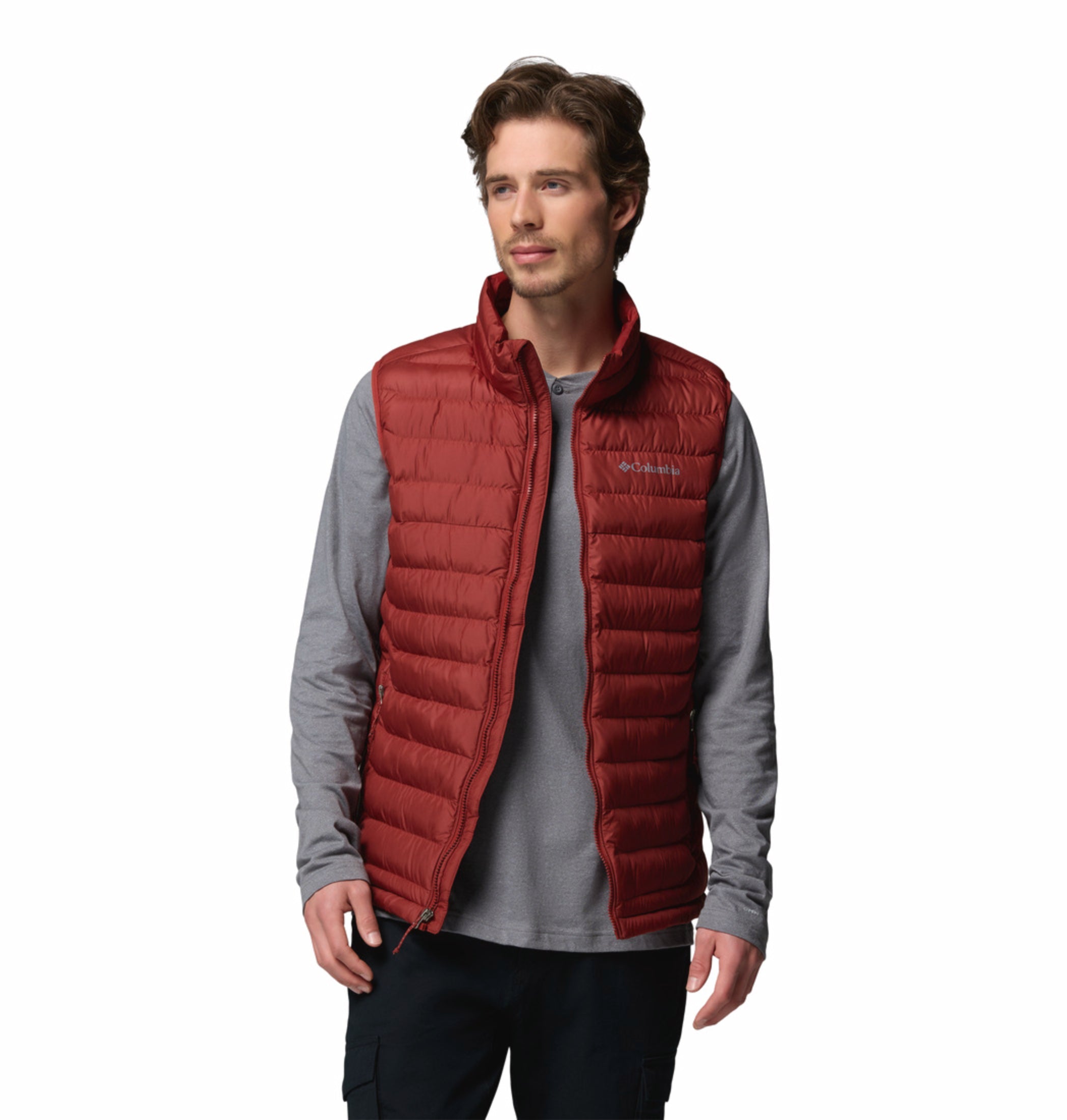 men red omni heat reflective powder lite ii vest plus size