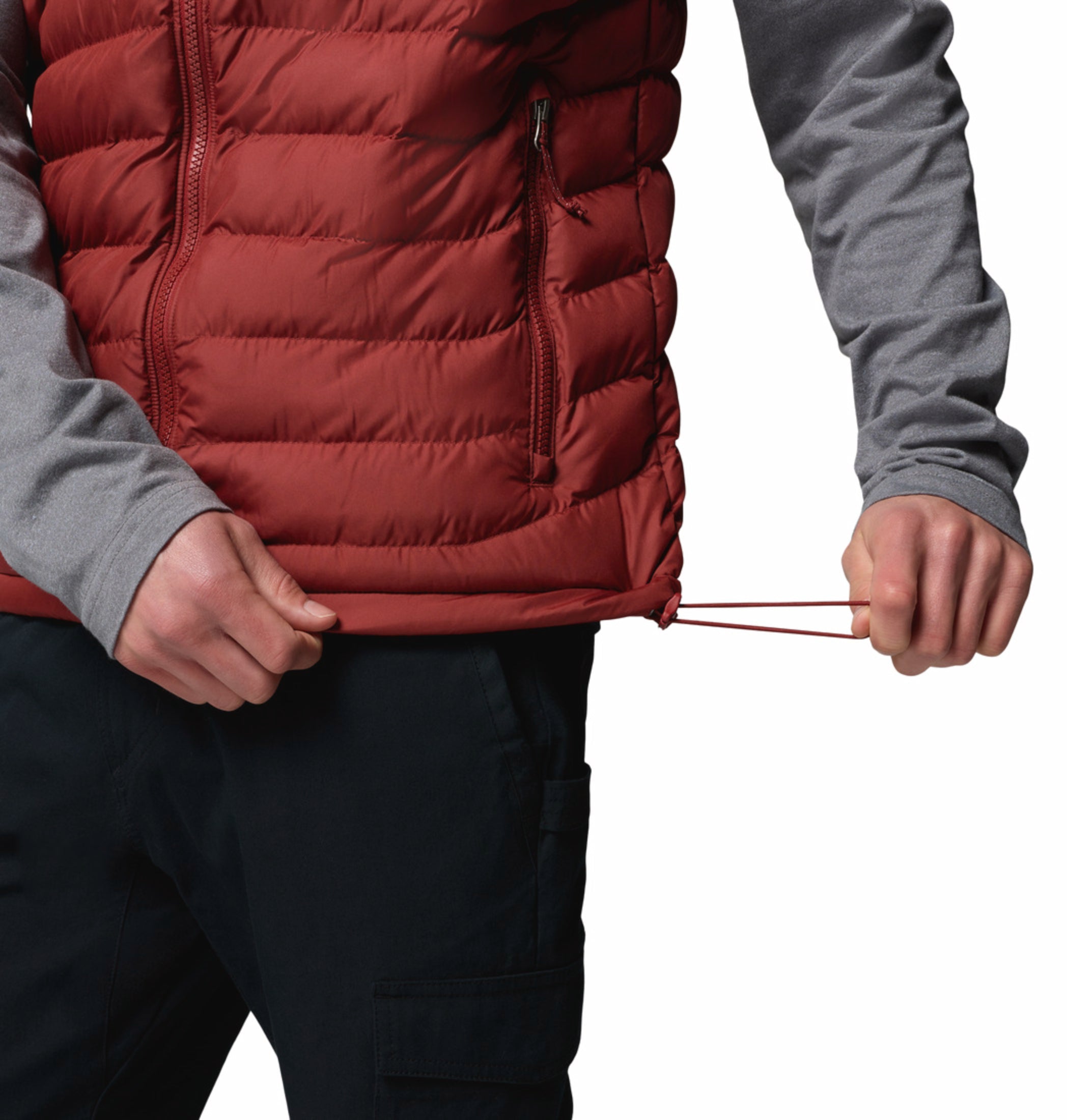 men red omni heat reflective powder lite ii vest plus size