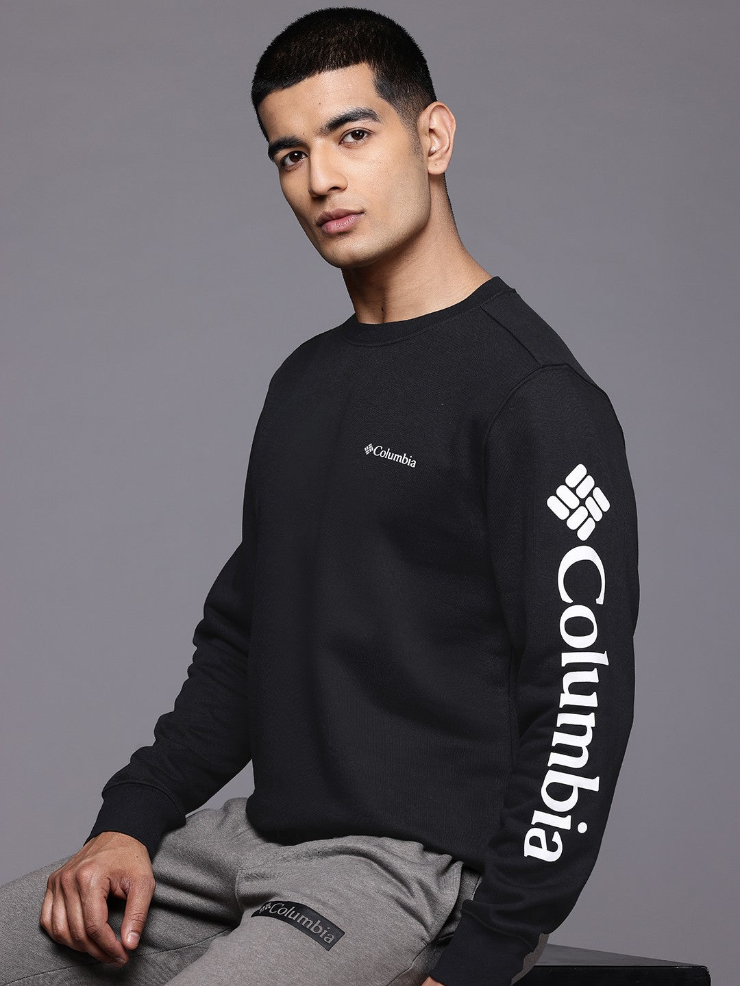 Columbia Men Black Beaumount Crew
