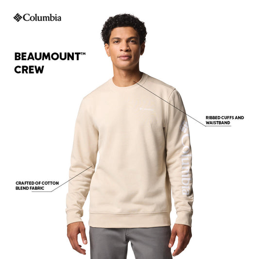 Columbia Mens Beige Beaumount Crew Pullover