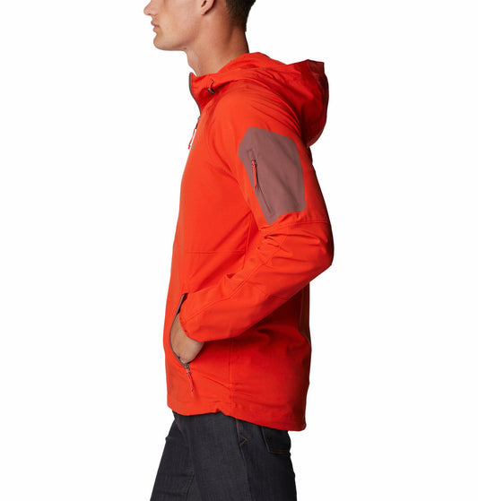 Columbia Men Orange Tall Heights Hooded Soft Shell Jacket