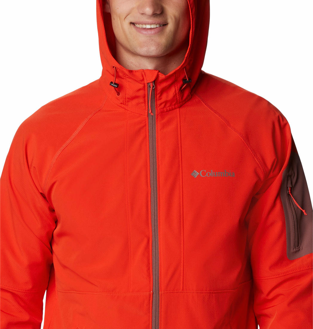Columbia Men Orange Tall Heights Hooded Softshell