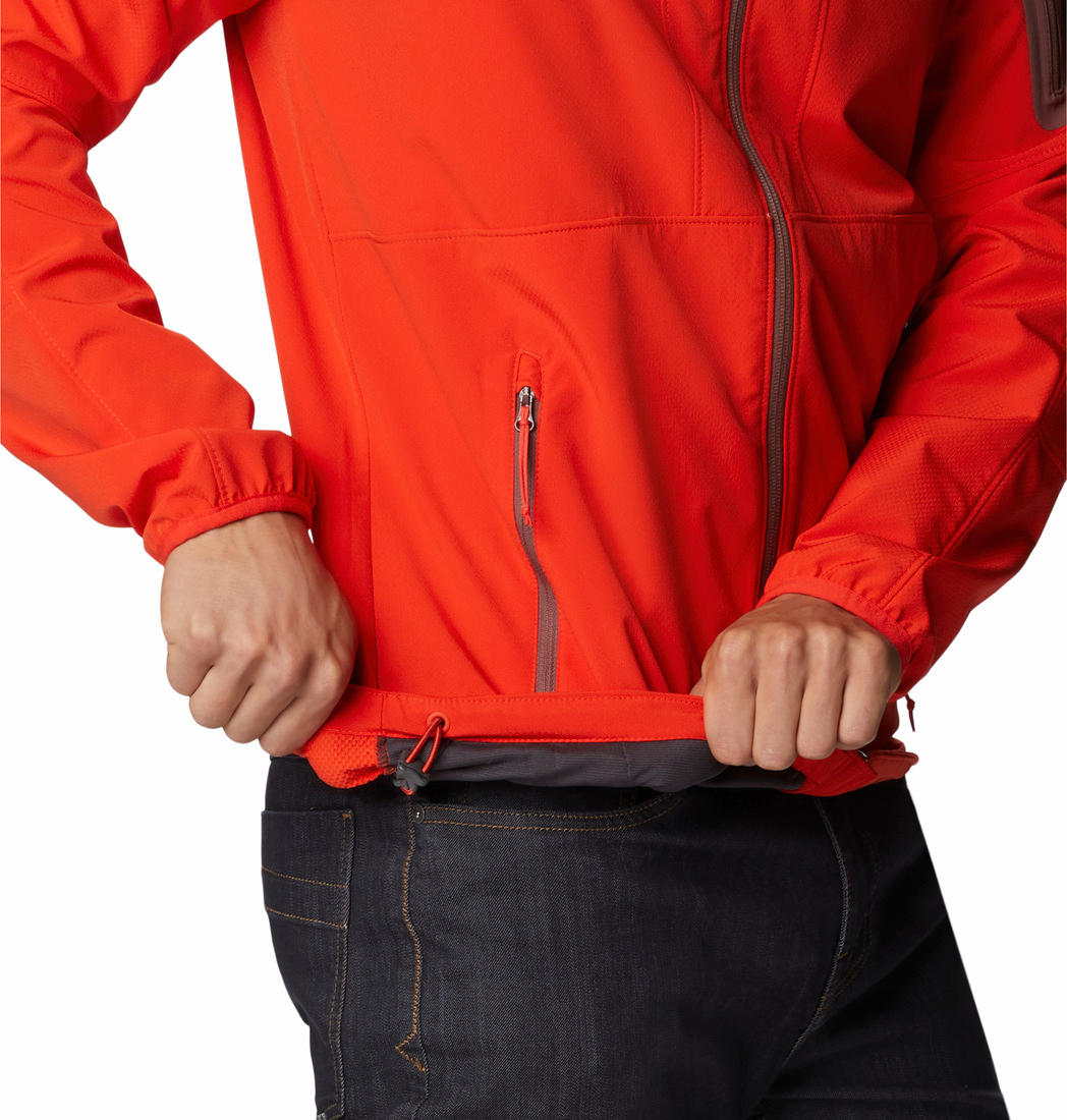Columbia Men Orange Tall Heights Hooded Softshell