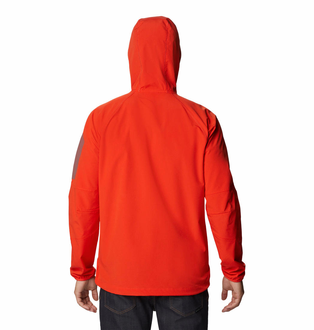 Columbia Men Orange Tall Heights Hooded Softshell