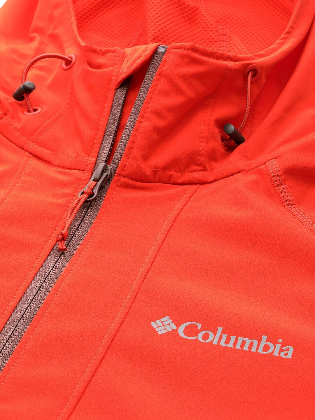 Columbia Men Orange Tall Heights Hooded Softshell