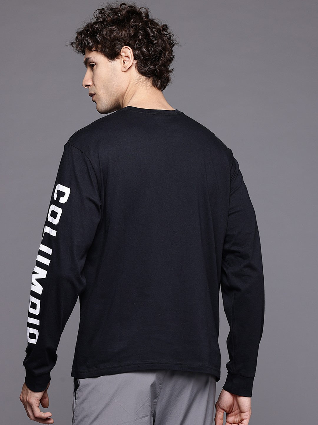 Columbia Men Black Rockaway River Graphic LS Tee