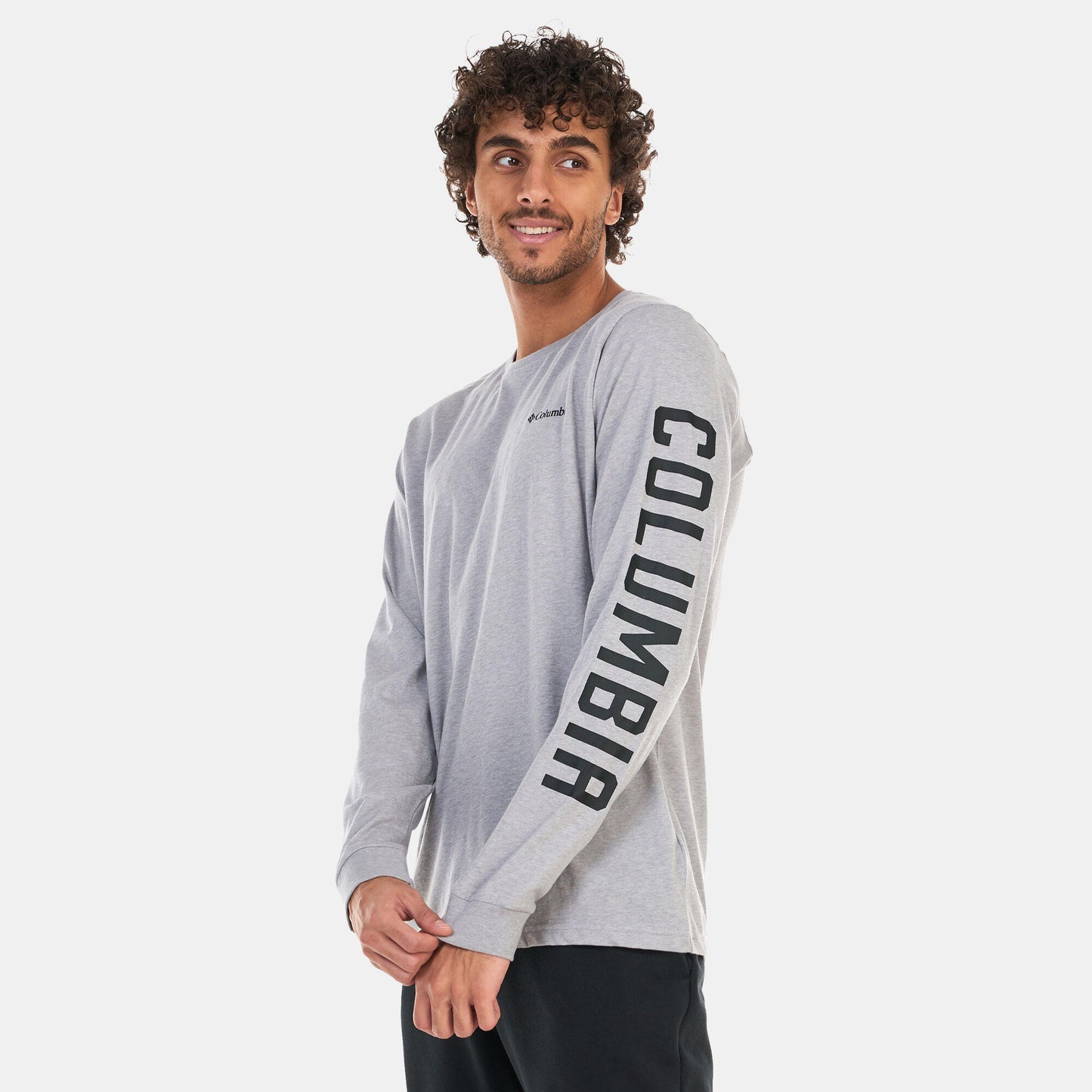 Columbia Men Grey Rockaway River Graphic LS Tee