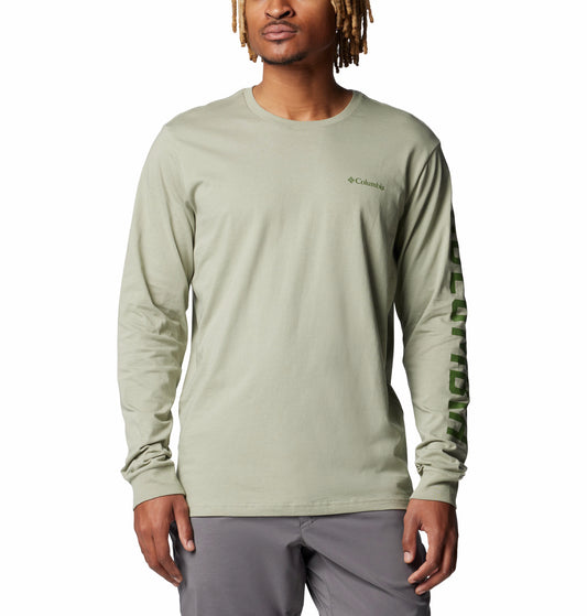 Columbia Men Green Rockaway River Graphic LS Tee