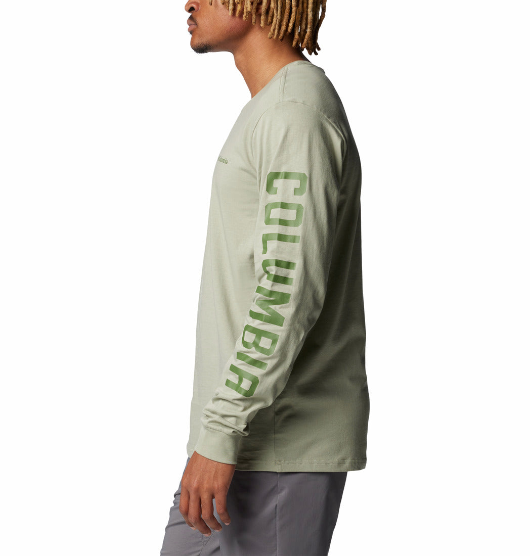 Columbia Men Green Rockaway River Graphic LS Tee