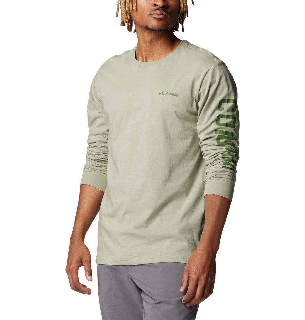 Columbia Men Green Rockaway River Graphic LS Tee