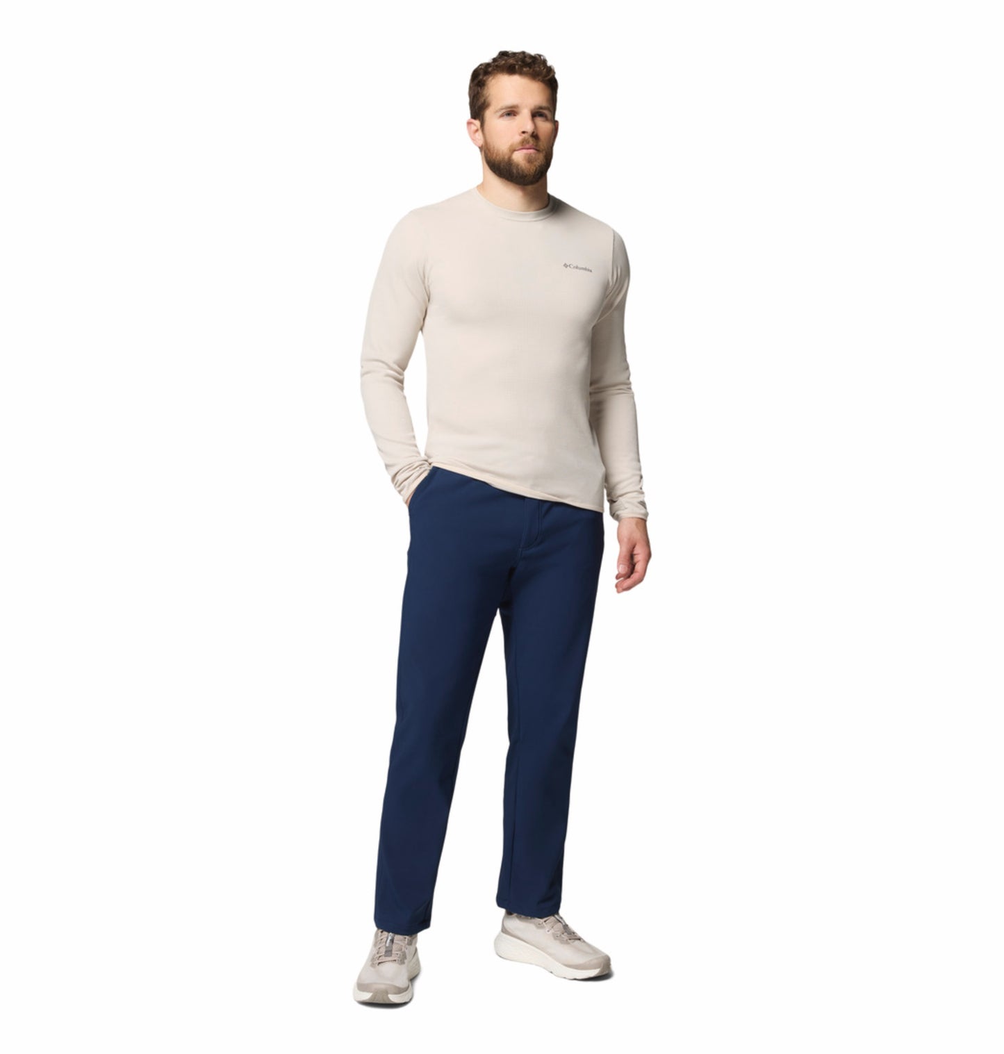 Columbia Men Navy Blue Omni-Heat Reflective Time To Trail Pant