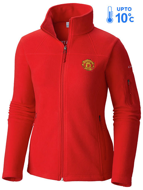 Columbia Women Red Fast Trek II Full Zip Fleece Jacket