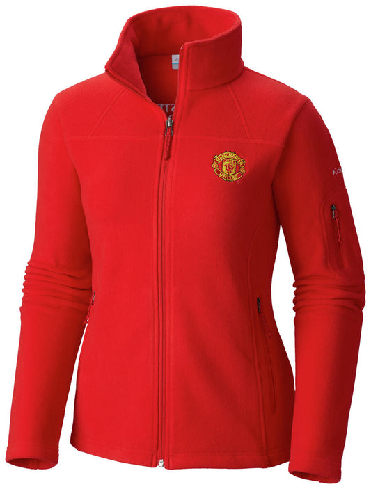 Columbia Women Red Fast Trek II Full Zip Fleece Jacket