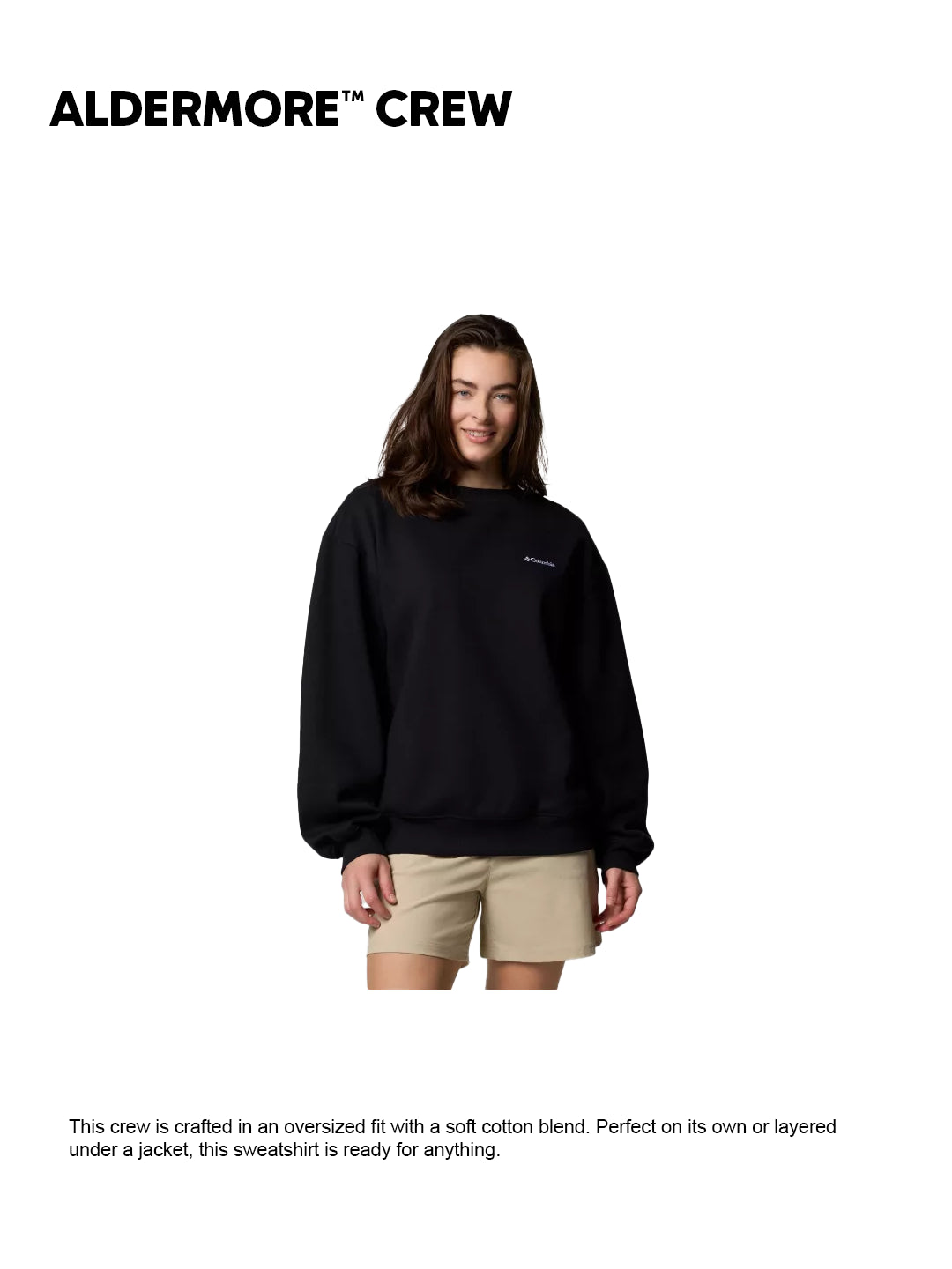 Columbia Women Black Aldermore Crew Fleece
