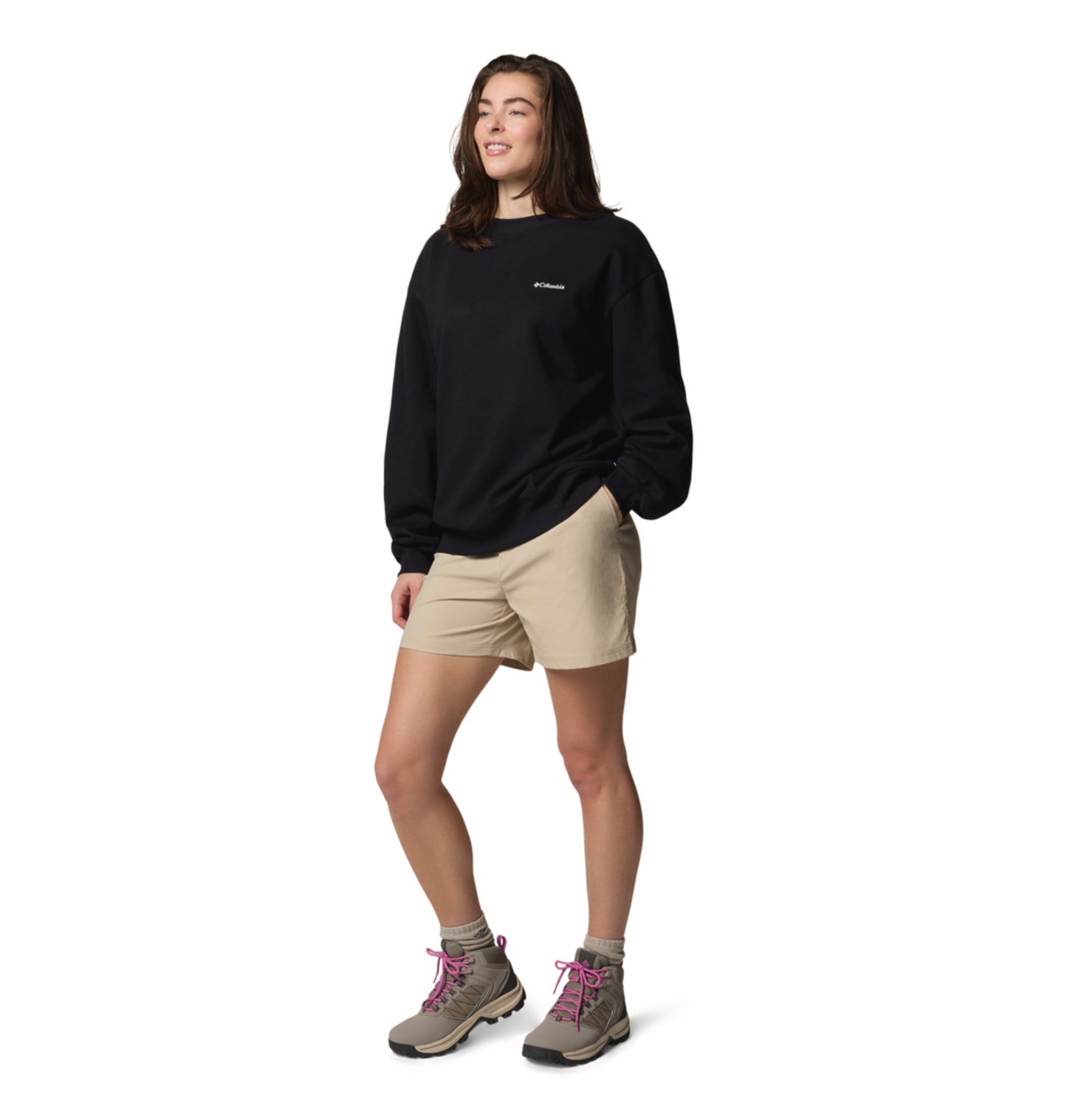 Columbia Women Black Aldermore Crew Fleece