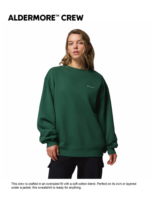 Columbia Women Green Aldermore Crew Fleece
