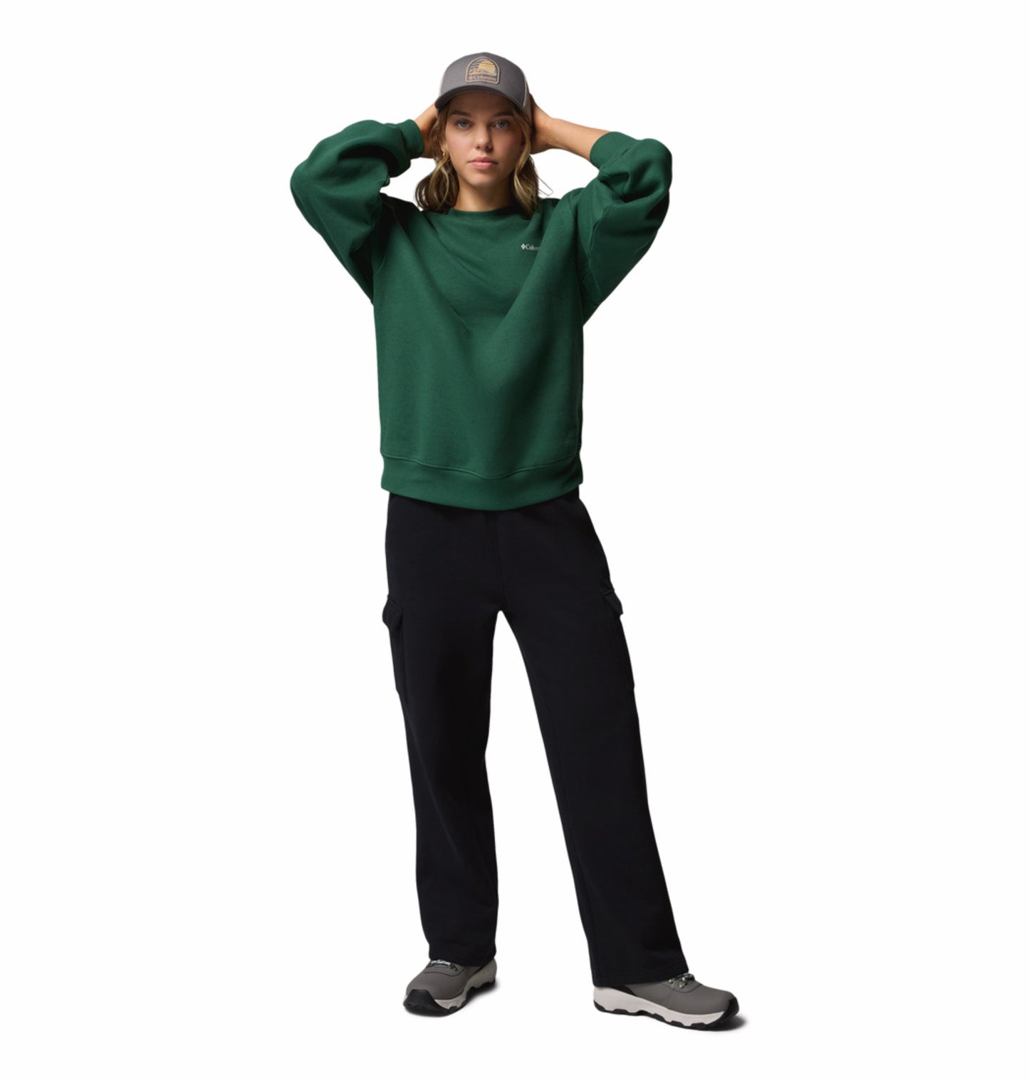 Columbia Women Green Aldermore Crew Fleece