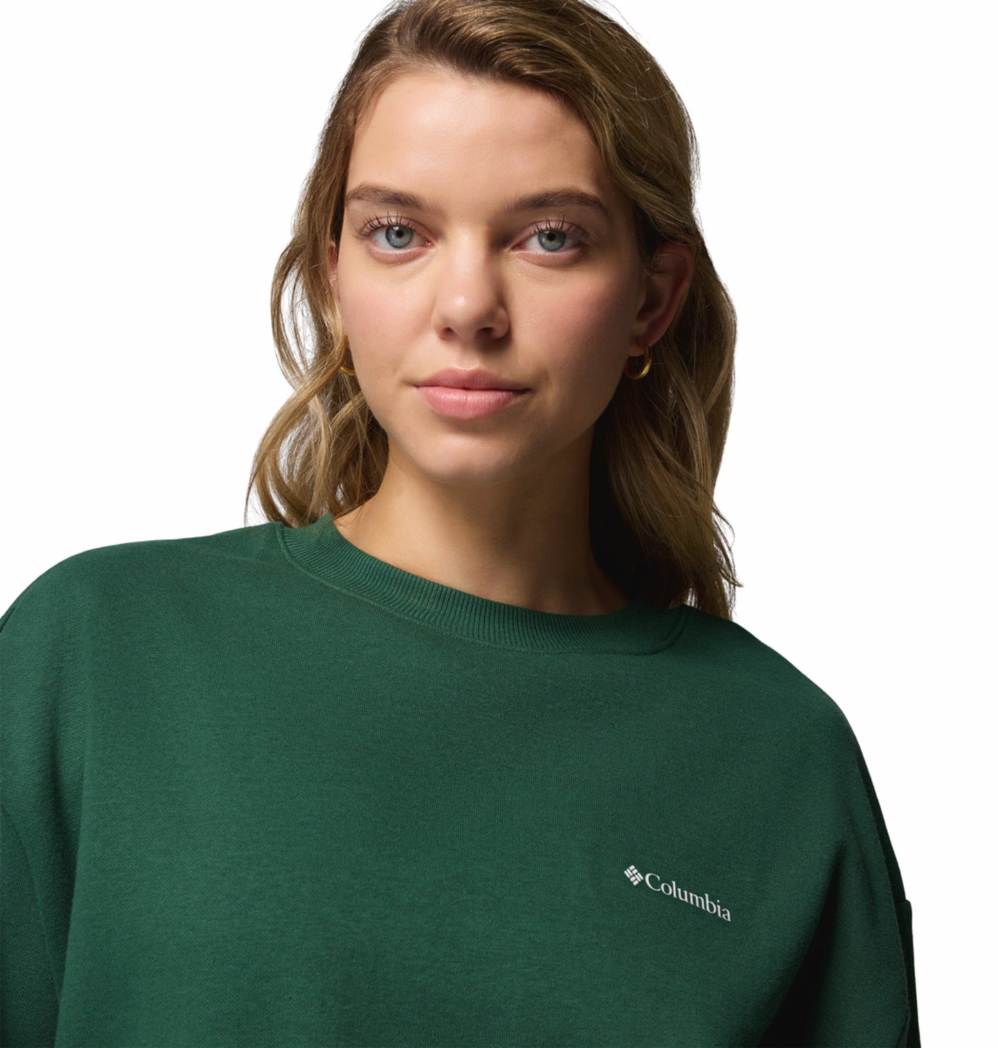 Columbia Women Green Aldermore Crew Fleece