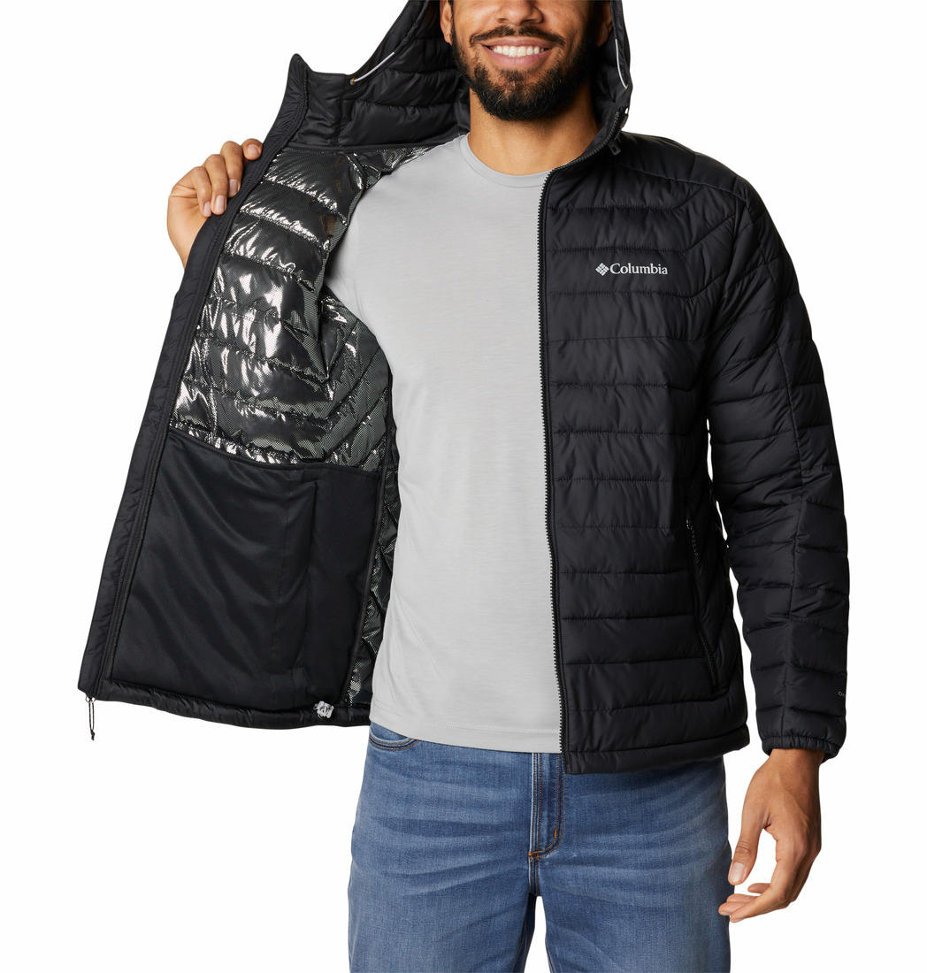 Columbia Men Black M White Out II Hooded Jacket