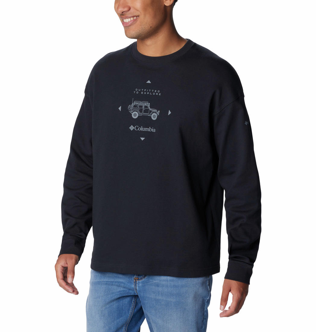 Columbia Men Black Columbia Men Duxbery Relaxed Long Sleeve T-Shirt