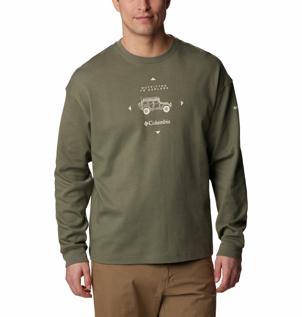 Columbia Men Green Columbia Men Duxbery Relaxed Long Sleeve T-Shirt