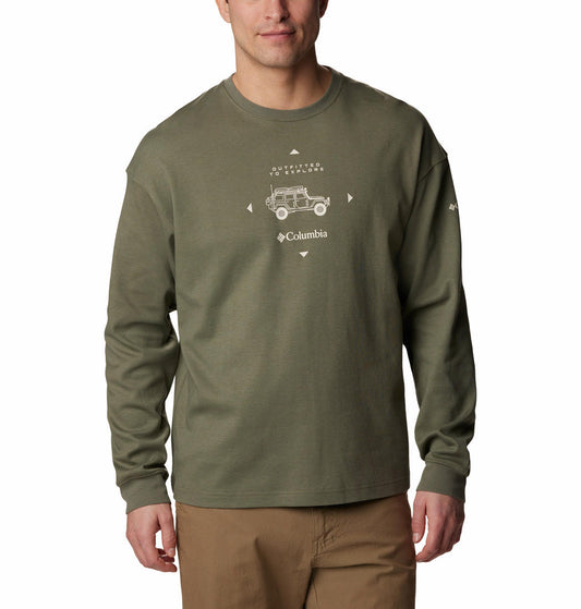 Columbia Men Green Columbia Men Duxbery Relaxed Long Sleeve T-Shirt
