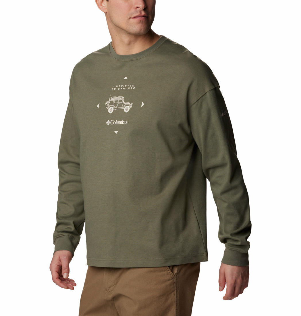 Columbia Men Green Columbia Men Duxbery Relaxed Long Sleeve T-Shirt