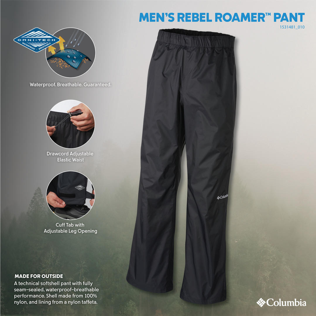 Columbia Men Black Rebel Roamer Pant