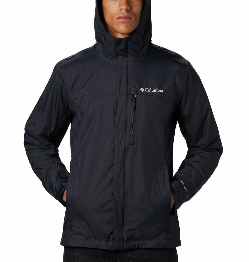 Columbia Men Black Pouring Adventure II Jacket Waterproof
