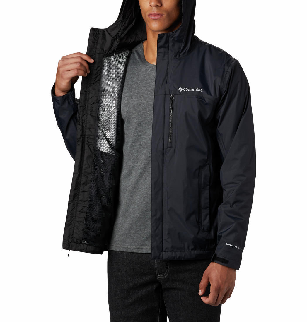 Columbia Men Black Pouring Adventure II Jacket Waterproof